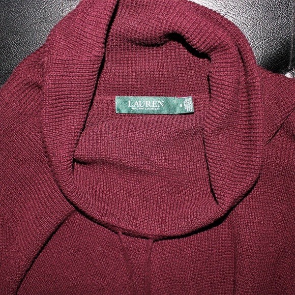 Ralph Lauren Maroon Cowl Neck Pullover Sweater - Picture 4 of 4